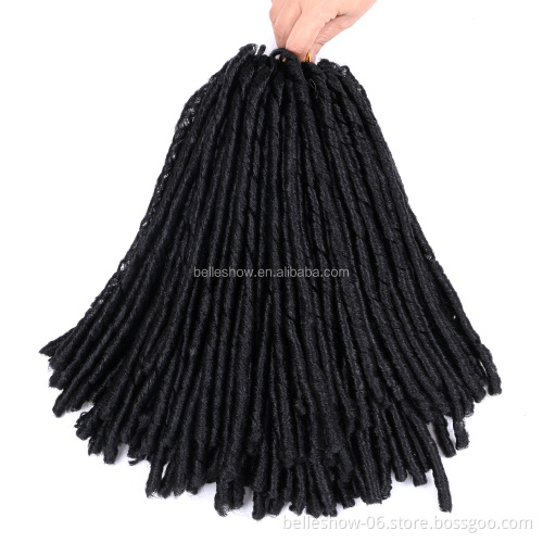 Hot sell freetress soft dread crochet freetress urban soft dread crochet braids how to install soft dreads